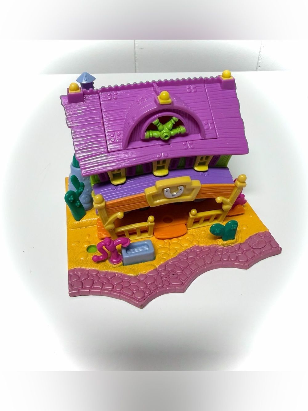 Vintage Polly Pocket 1994 Bluebird Animal Wonderland Light-up Horse House Set